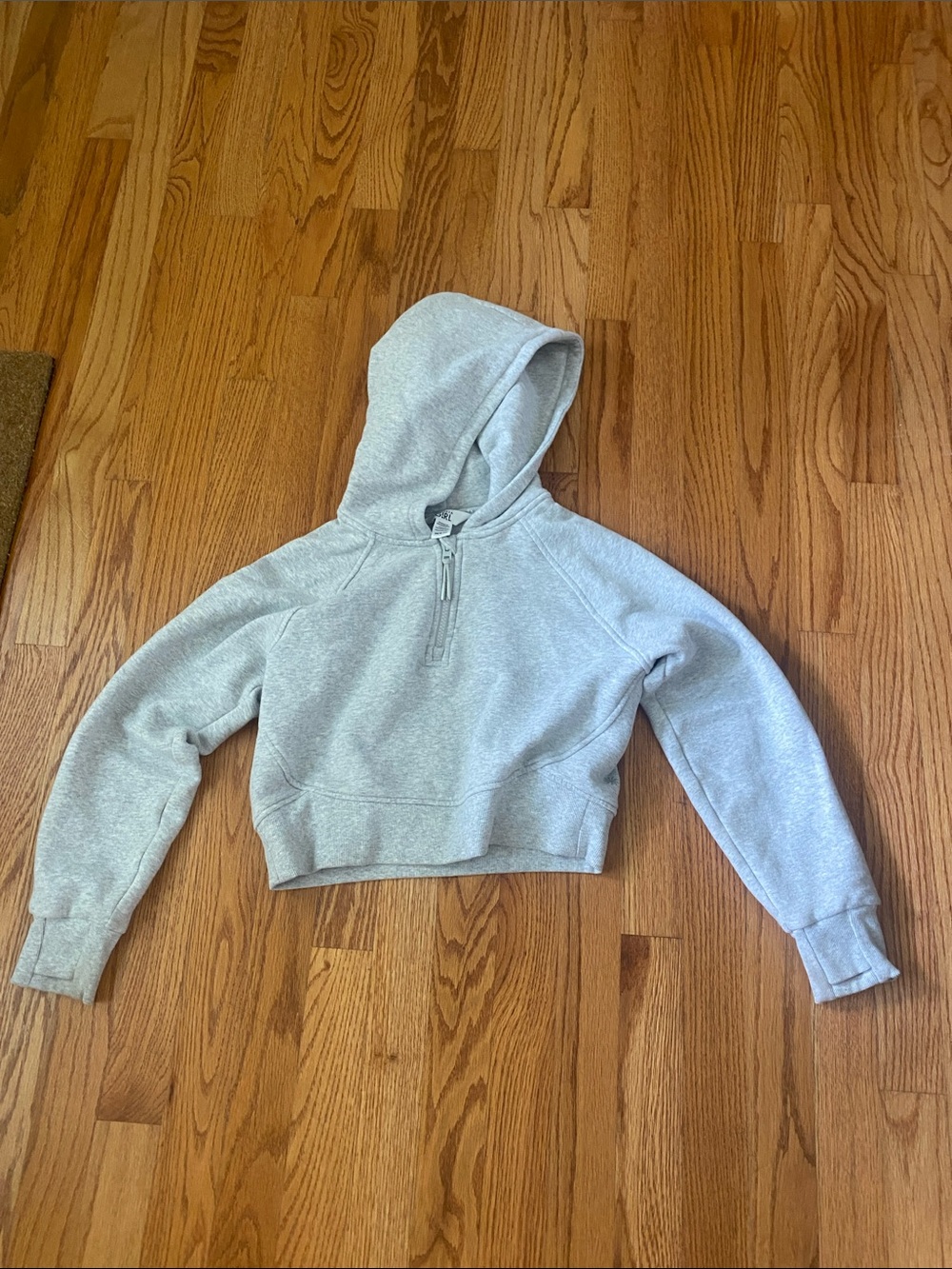 Athleta girl cropped half zip hoodie size m 8-10